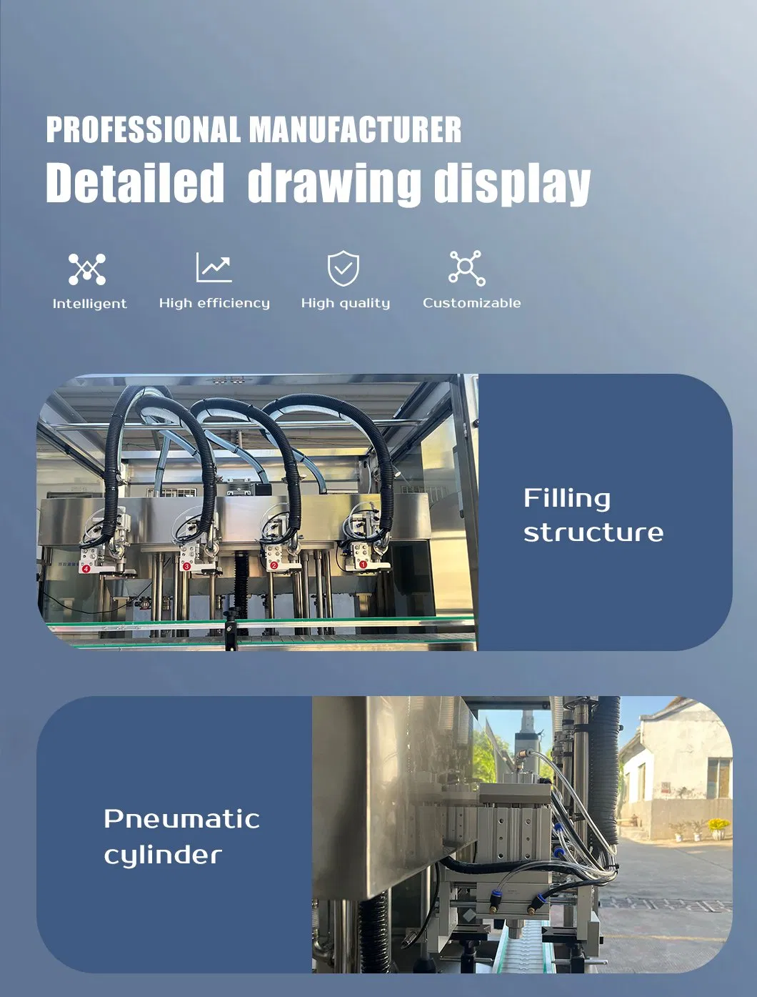 Automatic Tracking Filling Machine for Dish Washing Liquid Intelligent Filling Production Line for Daily Chemical Detergent