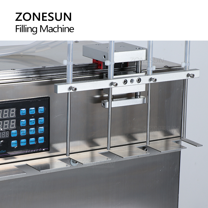 Zonesun Zs-Mpsp4 4-Nozzles Spout Pouch Liquid Filling Machine for Juice Soy Milk Low Viscosity Fluids