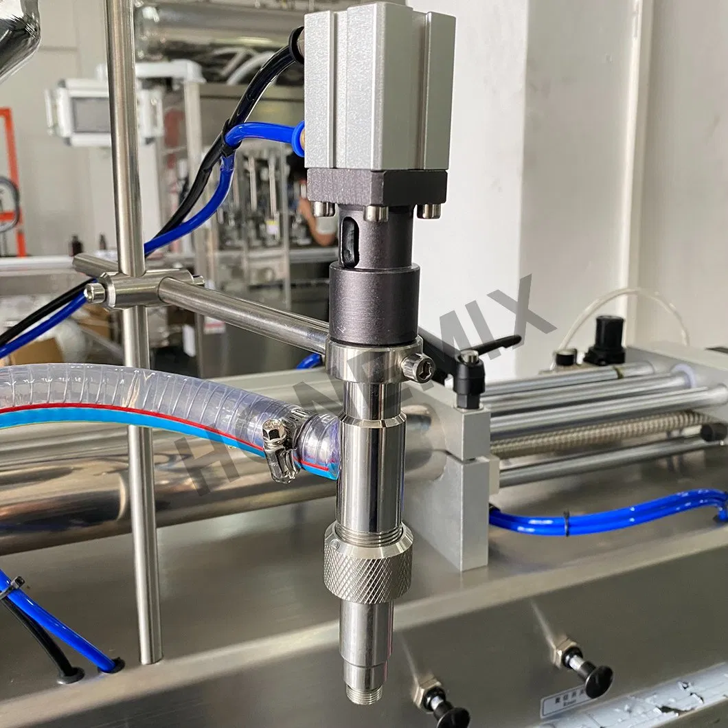 Honemix Horizontal Full Pneumatic Liquid Filling Machine/100-1000ml Semi-Auto Pneumatic Liquid Filling/Single Head Liquid Filling Machine for Various Liquids