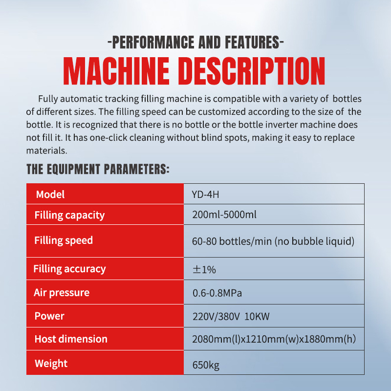 Automatic Tracking Filling Machine for Dish Washing Liquid Intelligent Filling Production Line for Daily Chemical Detergent