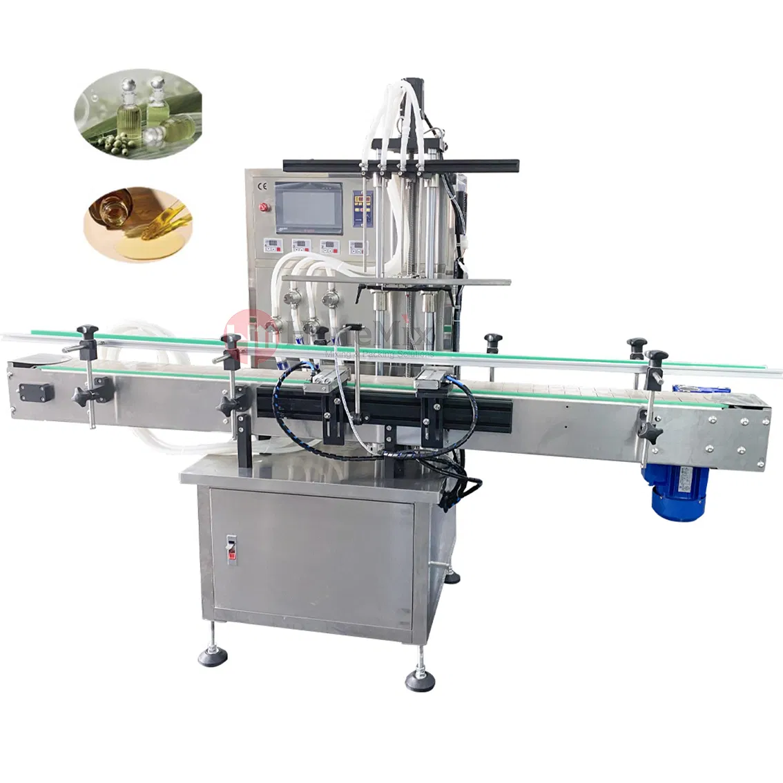Hone 2023 Multi Heads Time Gravity Bottle Juice Soy Sauce Filling Machine Inline Overflow Bottle Liquid Filler Gear Pump Filling Machines