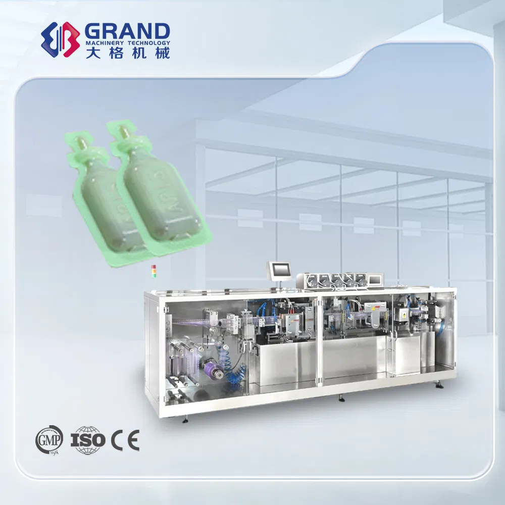 Automatic Liquid Honey Cosmetic Packing Olive Oil Blister Forming Filling Sealing Machine