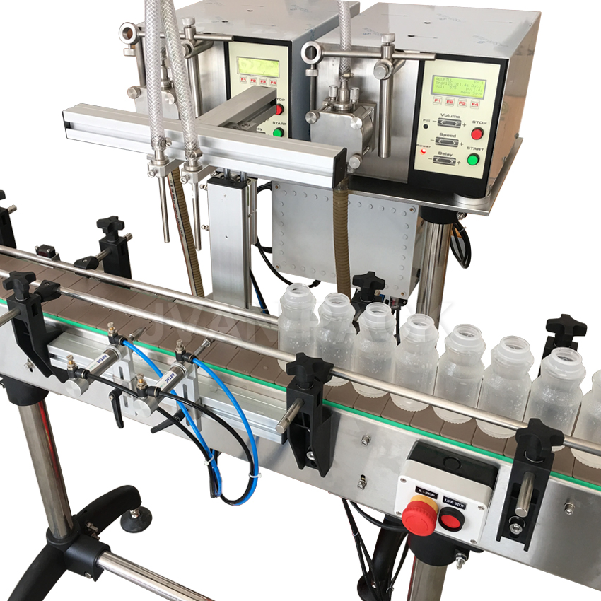 Gzd-100/2 Automatic Digital Bottle Filler Soy Sauce Gear Pump Juice Liquid Bottle Filling Machine with Conveyor