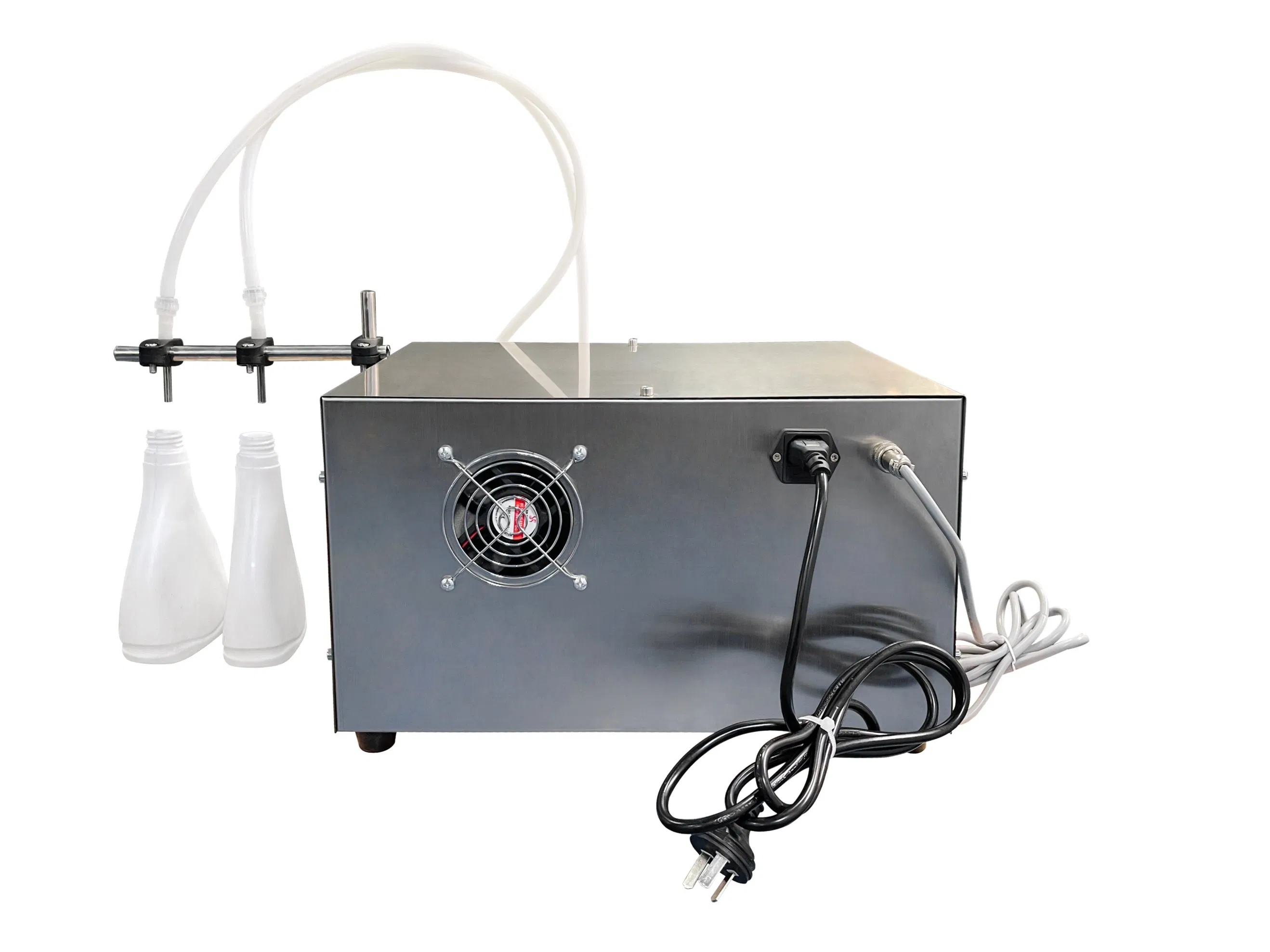 Semi-Automatic Double Head Liquid Juice Perfume Filling Machine Low Viscosity Liquid Filler with Magnetic Pump