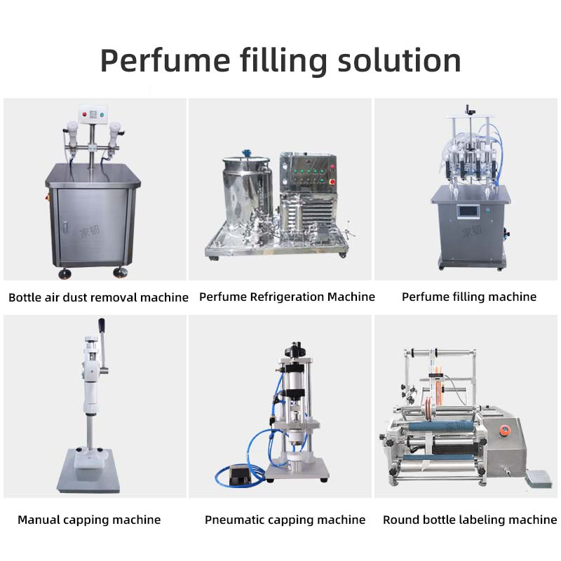 Four-Head Vacuum Negative Glass Bottle Liquid Spray Semi Automatic Perfume Filling Machine