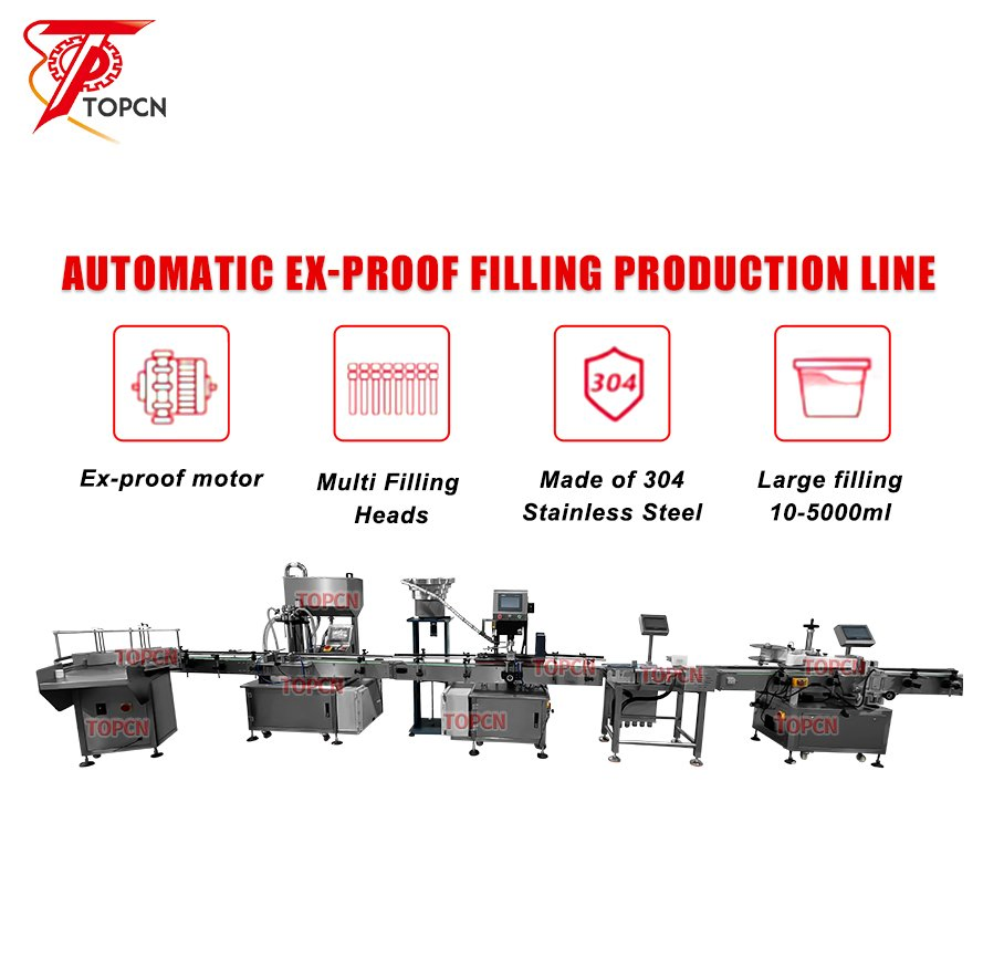 Automatic Ex Explosion Proof White Spirit Acetone Thinner Coatings Solvent Chemical Liquid Filling Machine