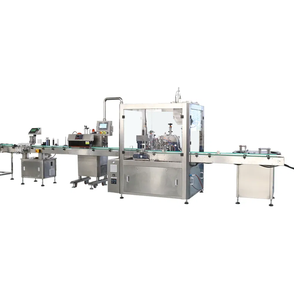 Automatic Servo Piston-Type Ointment/Liquid Filling and Capping Machine Cosmetic Production Line for Glass and Plastic Bottles (lotions, serums, etc.)