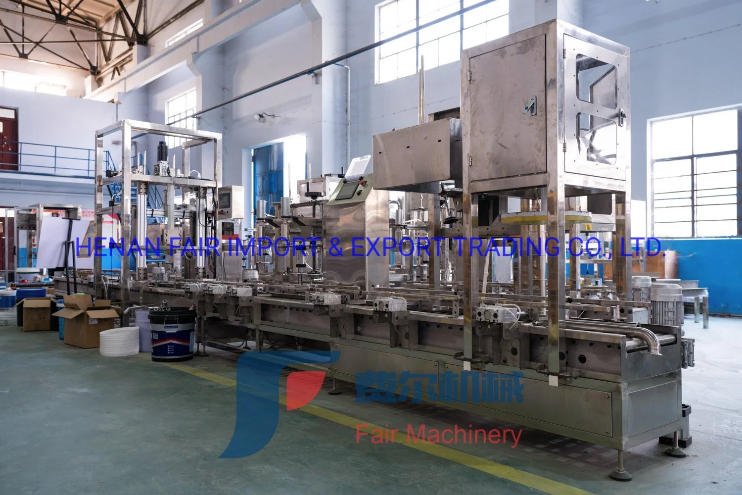 Full Automatic 2-6 Nozzles 1-20L Solvent Liquid/Engine Oil/Paint Filling Machine for Jar Cans/Buckets/Pails