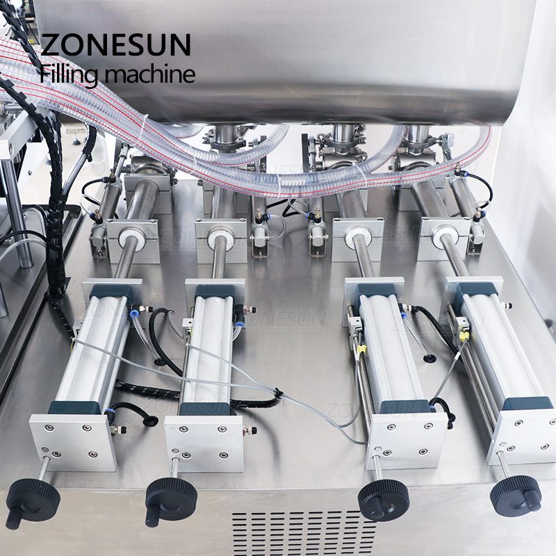 Zonesun Automatic High Viscosity Peanut Butter Lotion Cream Jam Bottle Piston Pump Honey Thick Liquid Paste Filling Machine