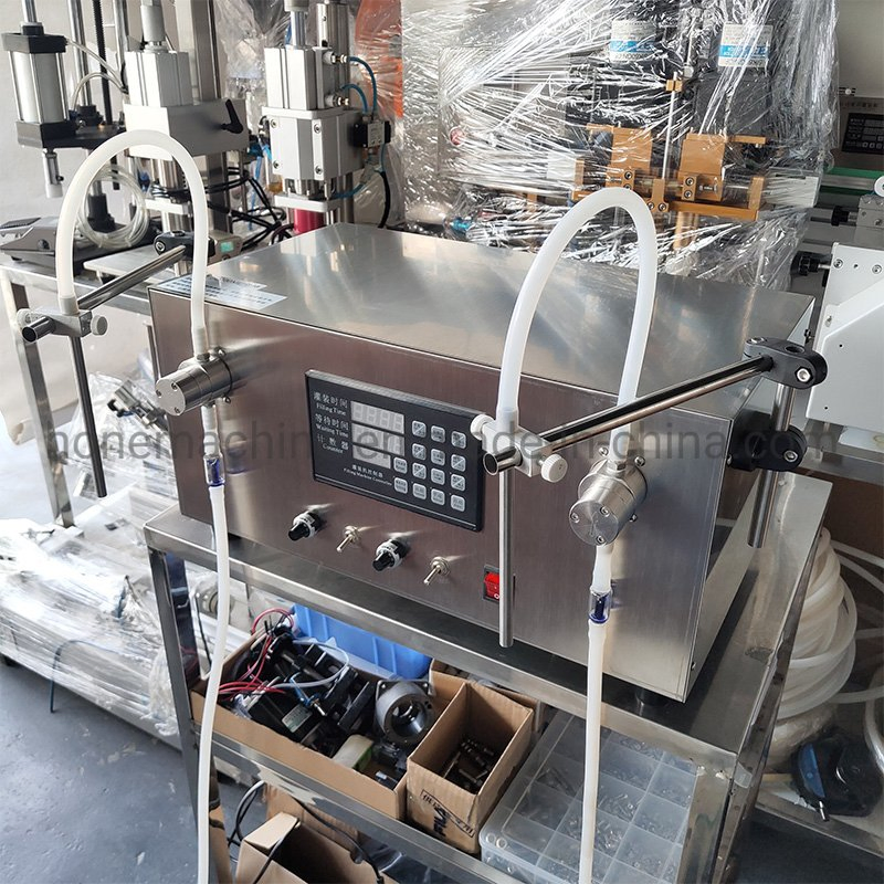 Hone Semi Automatic Portable Gear Pump 2 Head Digital Liquid Filling Machine Adjustable Speed Liquid Filler