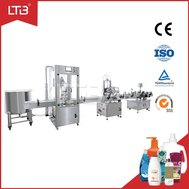 Multi-Head Liquid Filling Machine Shampoo Conditioner Adjustable Nozzles 100ml to 1000ml Bottles Overflow Protection Capping Machine