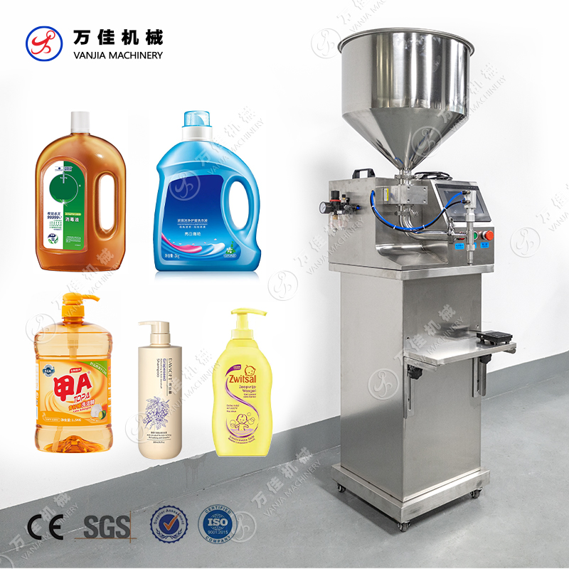Semi Automatic High Precision Ointment Gel Servo Driven Gear Pump Liquid Filling Machine