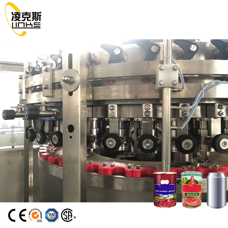 Complete Automatic Auto Beverage Carbonated Liquid Jerry Can Beer Can Seaming Capping Filler Machinery Can Filling Machine