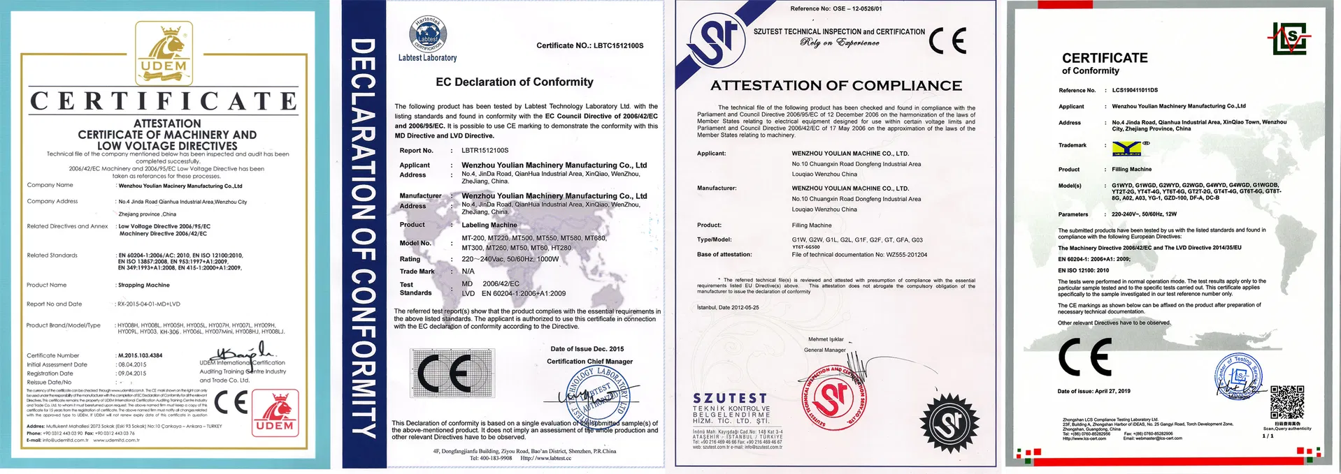 Certifications