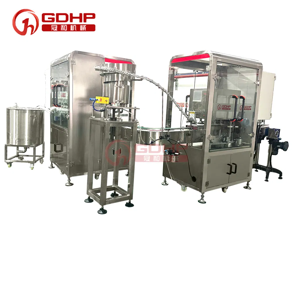 Alcohol and Chemicals Liquid Explosion-Proof Bottle Filling Capping Sealing Packaging Machine