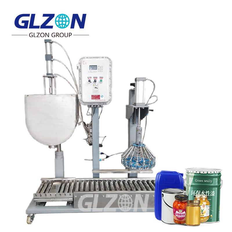 Automatic Jerry Can Filling Machine Oil Liquid &amp; Automatic Chemical Filling Machine with Gear Pump for Paint Oils &amp; Detergents