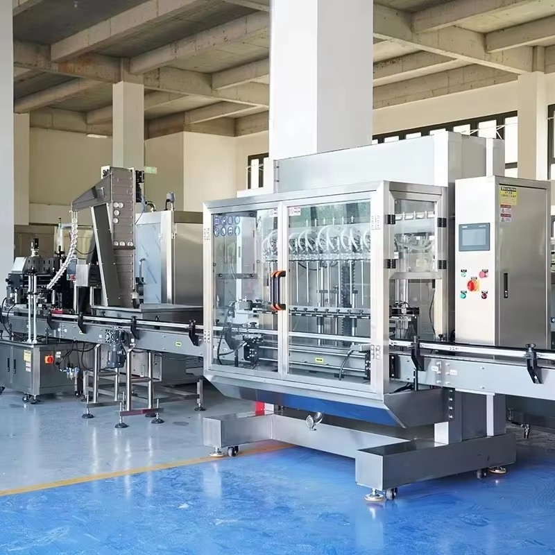 Automatic Explosion Proof 12 Heads Bottles Linear Gravity Chemical Liquid Filling Machine