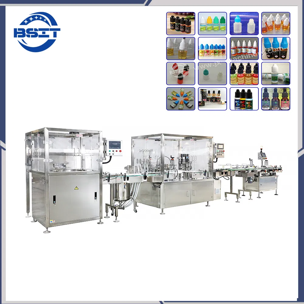 Factory Price Automatic Eye Drop Filling Machine in Pharmaceutical Disposable Vape Oil Bottle/Vial Liquid Bottle Filling Sealing Capping Machine Filter with CE