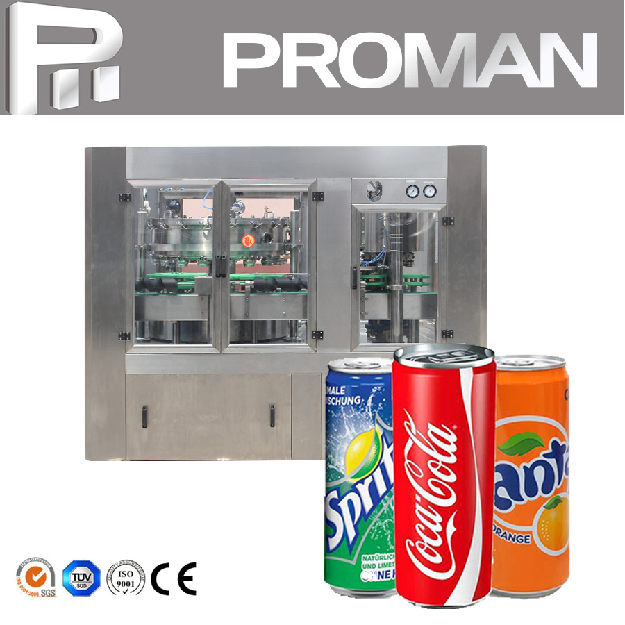 Automatic Carbonated Soft Drink Craft Beer Canning Line Pet Aluminum Tin Can Filler and Seamer Beverage Packaging Liquid Filling Machine for Sale