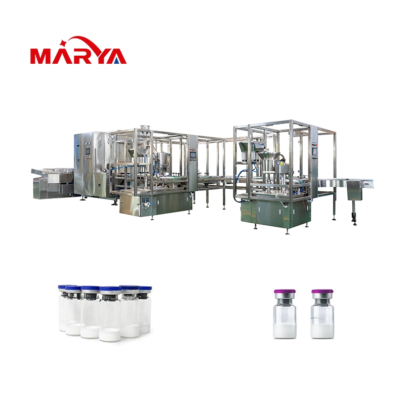 Marya Stable Performance Pharmaceutical Glass Vial Liquid Powder Filling Capping Sealing Production Line Automatic Vial Filling Machine Turnkey Plant