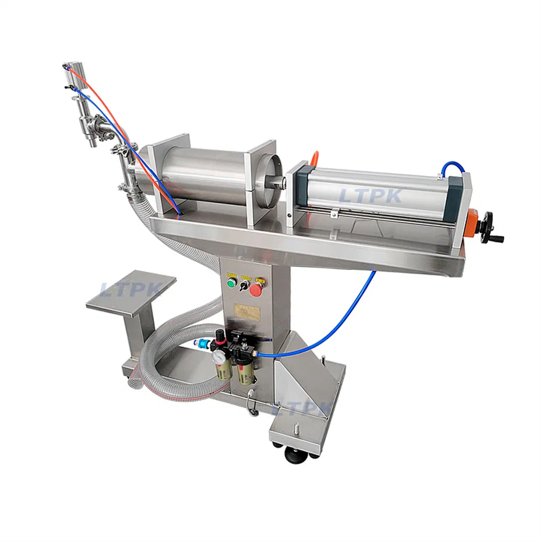 100-1000ml Vertical Semi Automatic Floor Type Low Viscosity Gel Juice Cooking Olive Oil Liquid Filling Machine