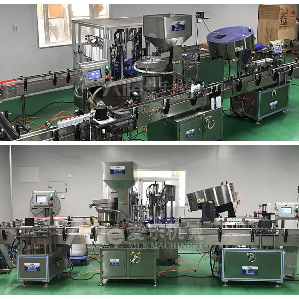 Olive Oil Fully Automatic Aerosol Line PLC Control Bag on Valve Bov Aerosol Spray Can Filling Machine for Cosmetic and Pharmaceutical Food Products Liquid