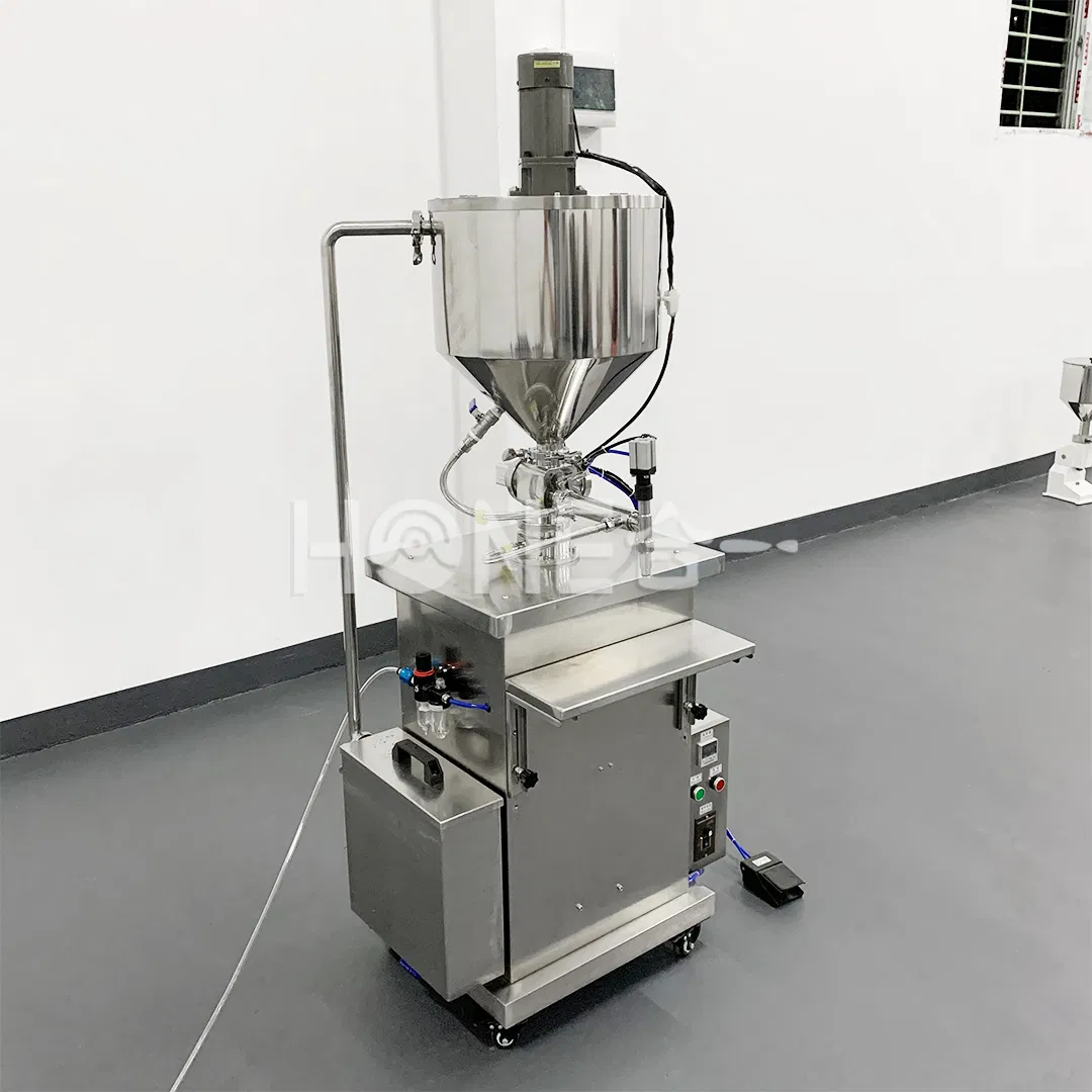 Hone Semi-Automatic Vertical Constant Temperature Filling Machine Single Head Paste Liquid Heating Mixing