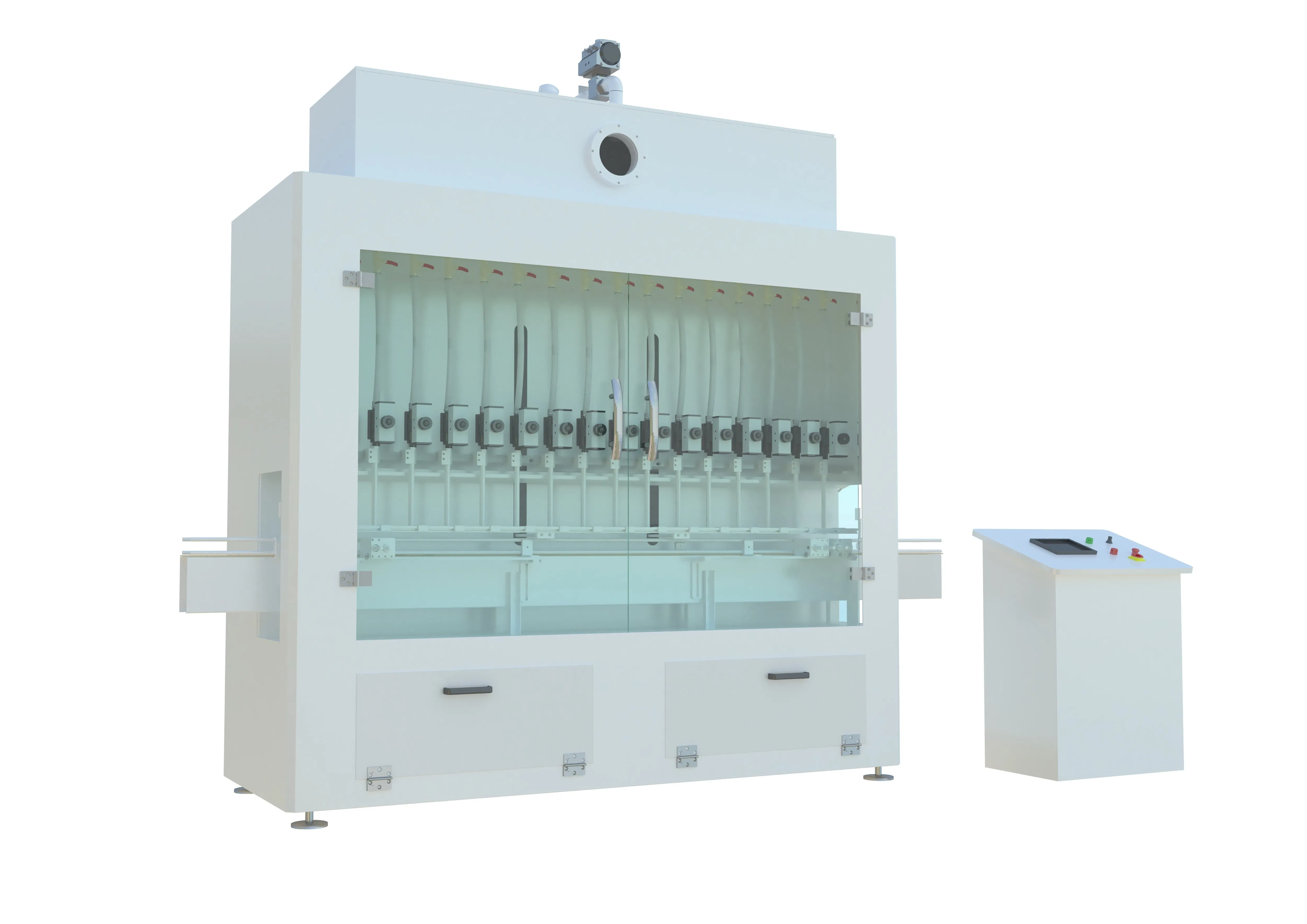 50-1000ml Microcomputer-Controlled Anti-Corrosion Gravity-Based Low Viscosity Liquid Bottle Filling Machine for Pesticides