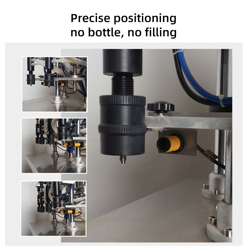 Four-Head Vacuum Negative Glass Bottle Liquid Spray Semi Automatic Perfume Filling Machine