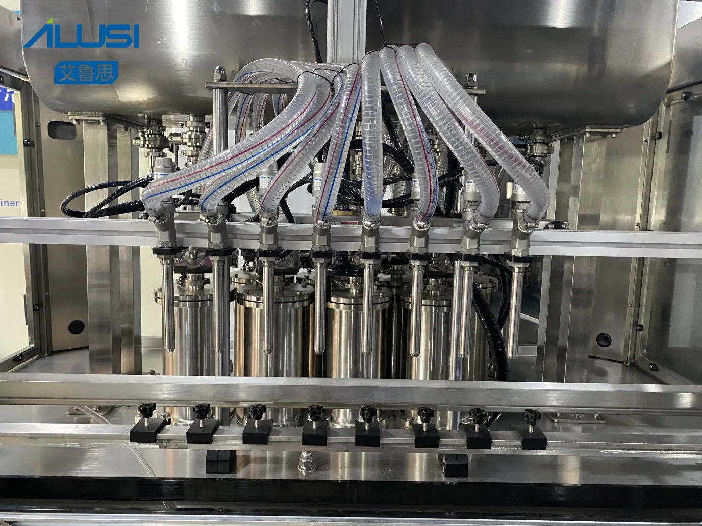 Liquid Lotion Quantitative Bottle Filling Machine Overflow Piston Automatic Eight Nozzles Filling Machinery