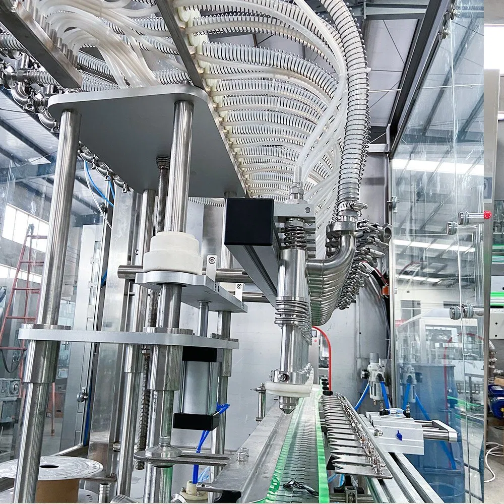 Auto Linear Self Flow Gravity Liquid Filling Machine for Seasoning Soy Sauce Vinegar