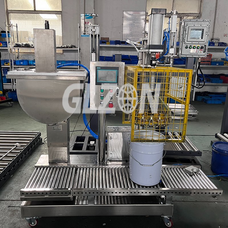 Automatic Jerry Can Filling Machine Oil Liquid &amp; Automatic Chemical Filling Machine with Gear Pump for Paint Oils &amp; Detergents