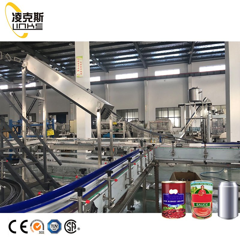 Complete Automatic Auto Beverage Carbonated Liquid Jerry Can Beer Can Seaming Capping Filler Machinery Can Filling Machine