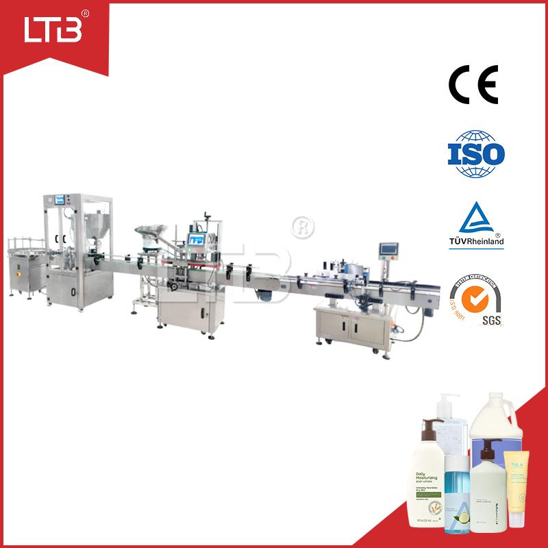 Multi-Head Liquid Filling Machine Shampoo Conditioner Adjustable Nozzles 100ml to 1000ml Bottles Overflow Protection Capping Machine