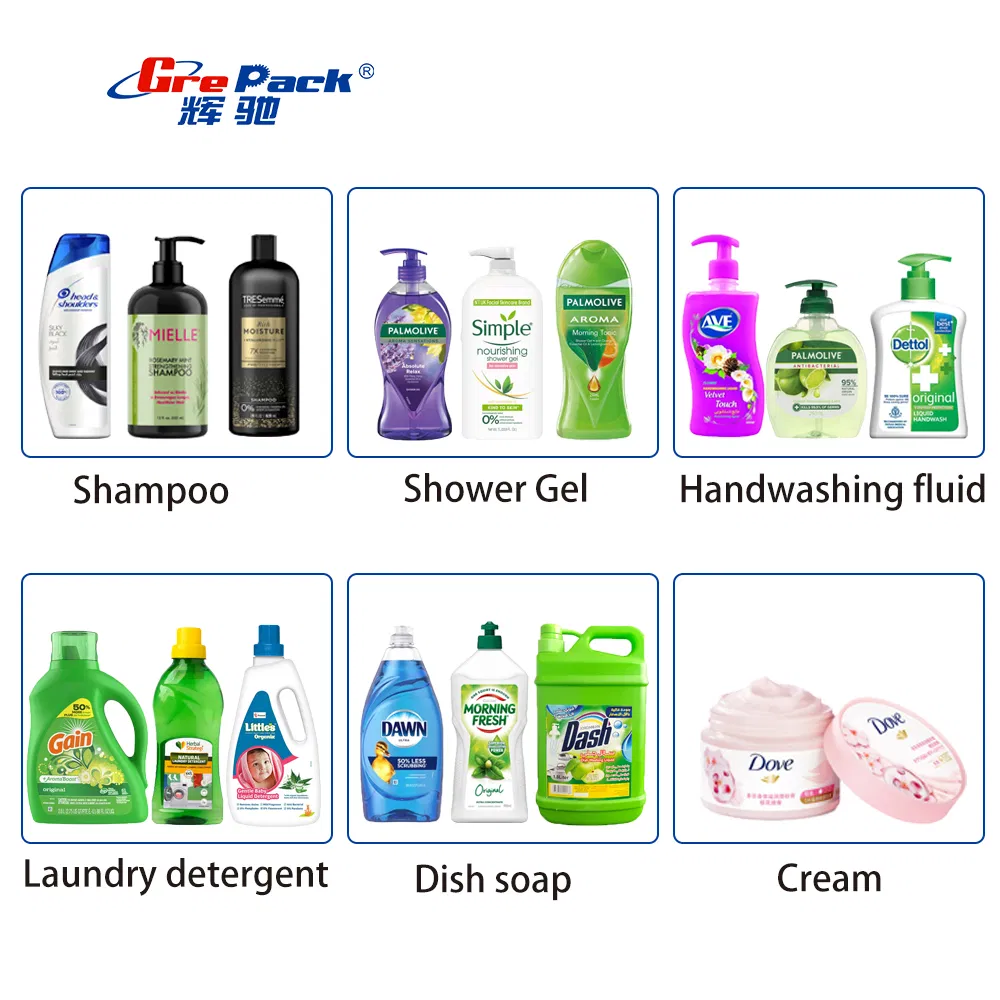 Automatic Hand Washing Liquid Shampoo Cleaning Detergent Sanitizer Plastic Bottle Volumetric Piston Filling Bottling Capping Machine