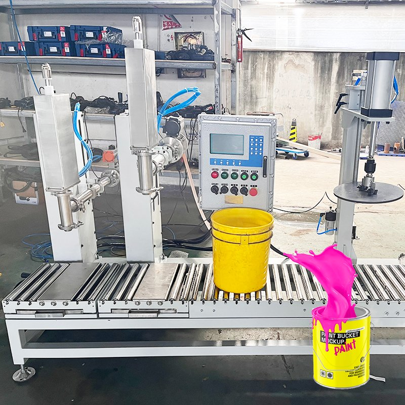 20L Drum Filling Machine 5 Gallon Pail &amp; Gallon Filling Machine Oil Liquid &amp; Jerry Can Filling Machine for Industrial Paint Production