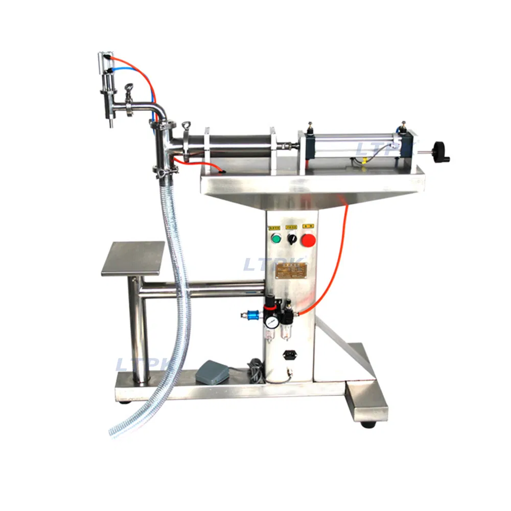 Floor Type Semi Automatic Pneumatic Piston Pump Detergent Juice Oil Bottles Liquid Filling Machine