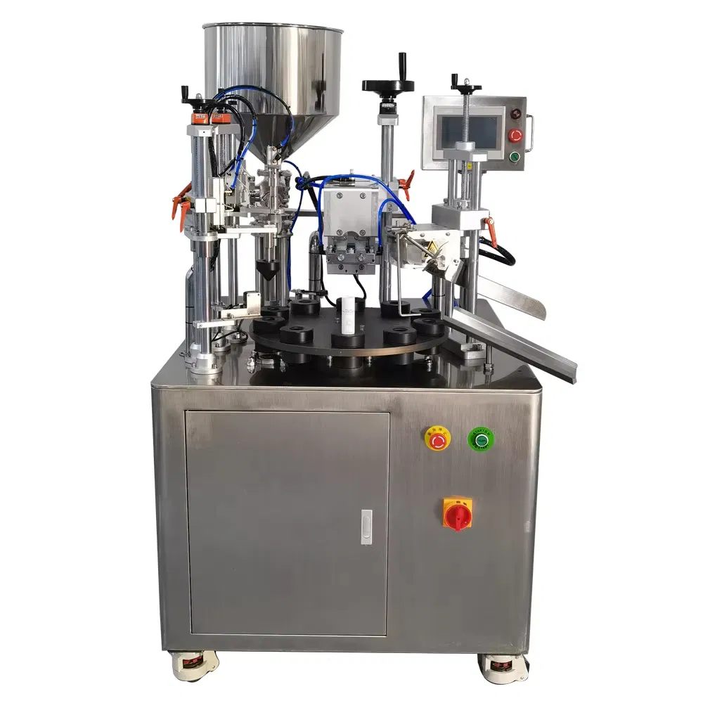 Small Semi Automatic Quantitative Liquid Filling Sealing Machine for Facial Cleanser Tubes