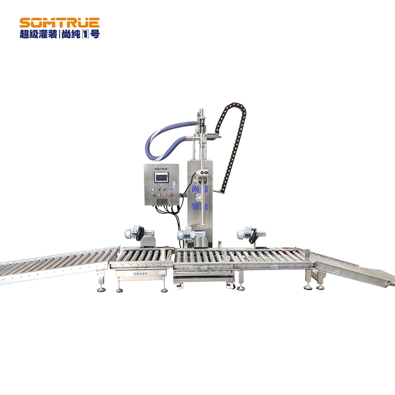 Large-Capacity 200L IBC Rocker Arm Chemical Liquid Filling Machine with Stainless Steel Construction for Lubricating Oil