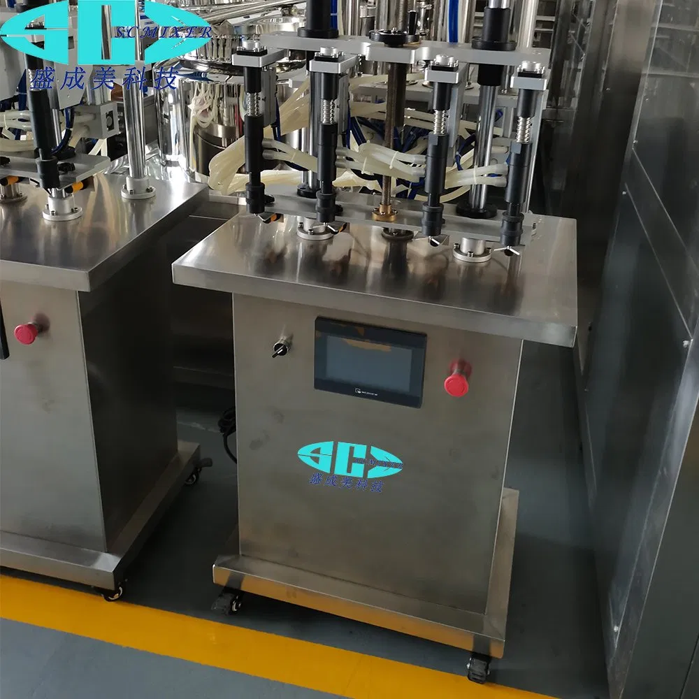 Semi-Automatic Liquid Perfume Glass Bottle Semi-Automatic Vacuum 4 Heads Filling Machinery