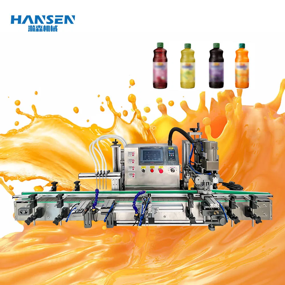 Multi Head Liquid Orange Juice Beverage Filling and Capping Packaging Machine