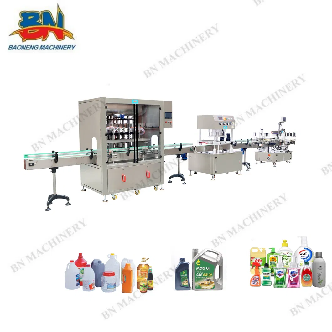 Filling machine with capper and labeller