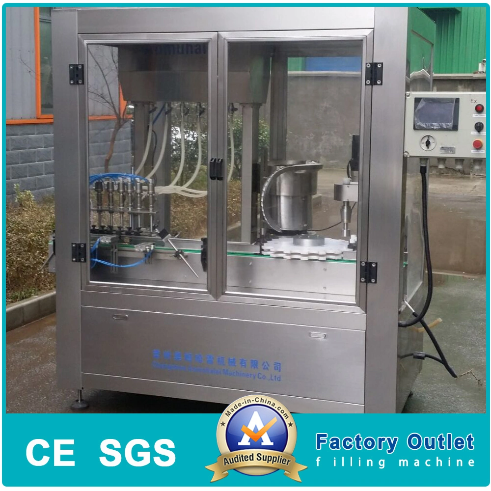 Explosion-Proof Small Plastic Bottle 50ml Alcohol Liquid Filling Capping Machine