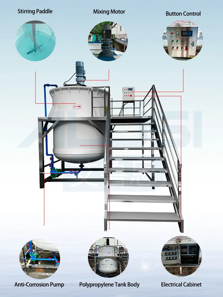 Anticorrosive Polypropylene Bleach Mixer Tank