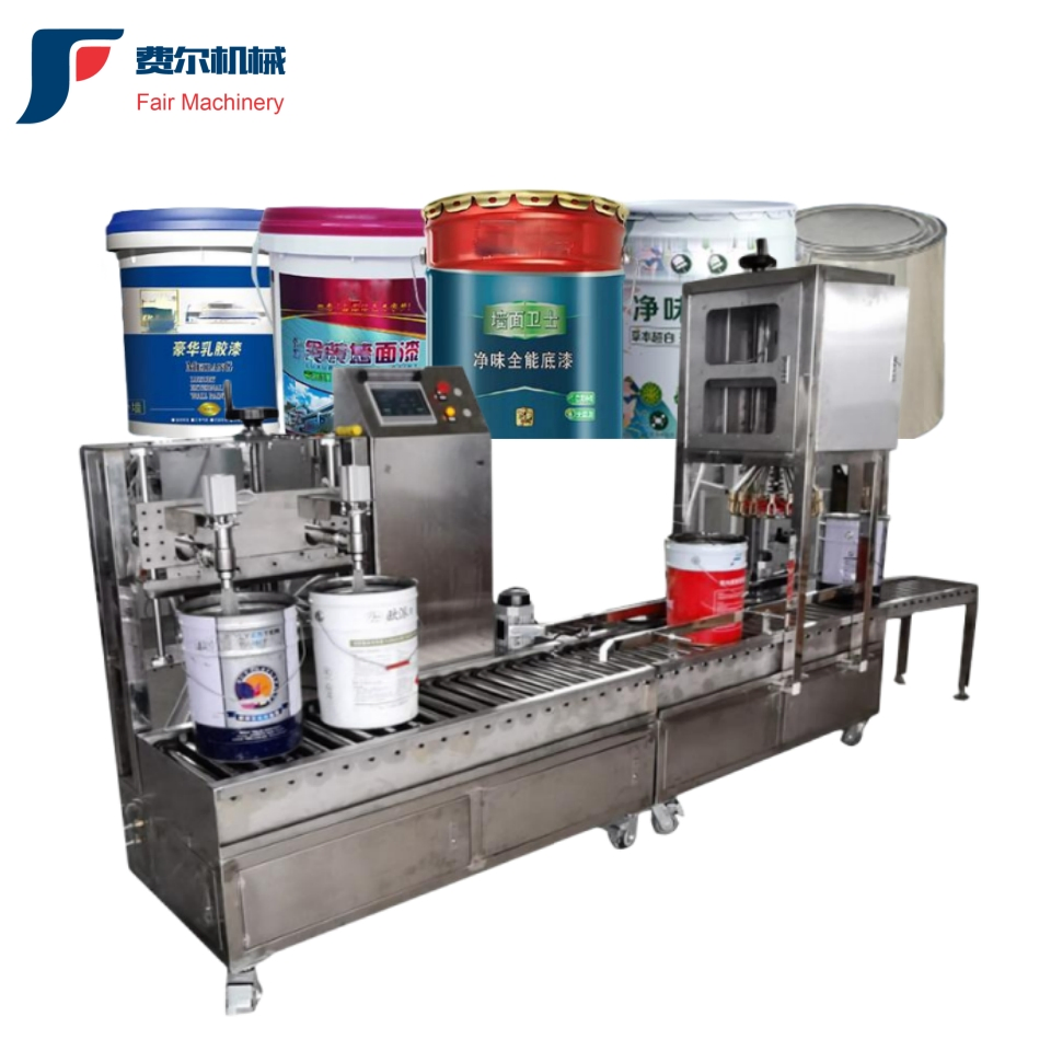 Full Automatic 2-6 Nozzles 1-20L Solvent Liquid/Engine Oil/Paint Filling Machine for Jar Cans/Buckets/Pails