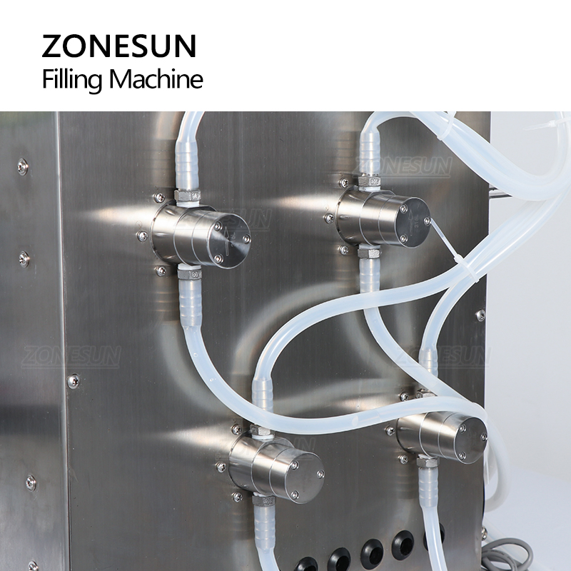 Zonesun Zs-Mpsp4 4-Nozzles Spout Pouch Liquid Filling Machine for Juice Soy Milk Low Viscosity Fluids