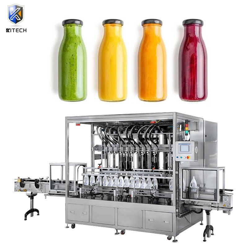 Multi Heads Nozzles Liquid Filling Machine Automatic Liquid Bottle Filler for Beverage Juice