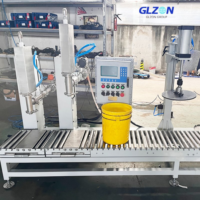 20L Drum Filling Machine 5 Gallon Pail &amp; Gallon Filling Machine Oil Liquid &amp; Jerry Can Filling Machine for Industrial Paint Production