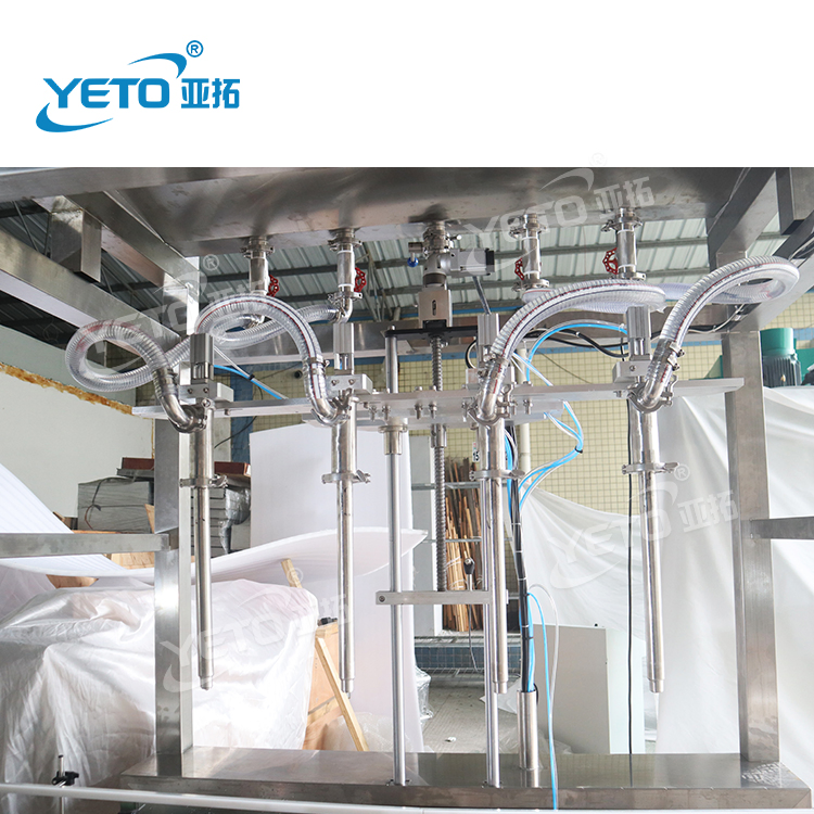 Four Nozzles Automatic Gravity Self Flow Liquid Chemical Detergent Oil Filling Machine