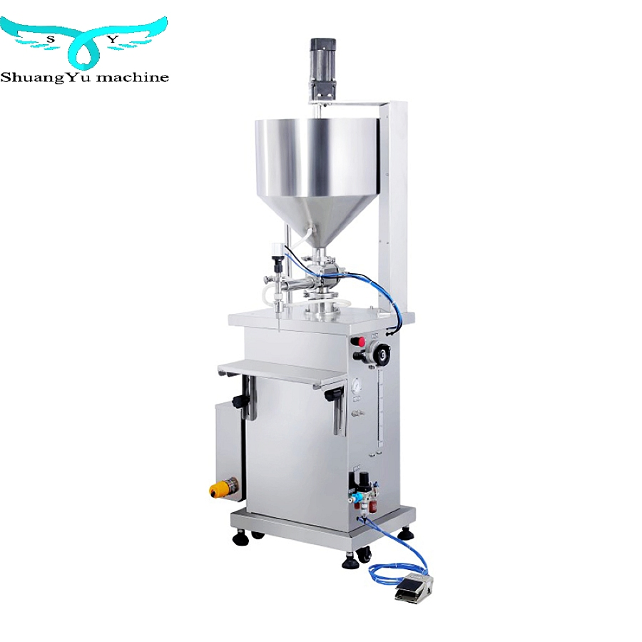 Semi Auto Pneumatic Single Head Bottle Filler Liquid and Paste Cream Jam Sauce Jar Filling Machine